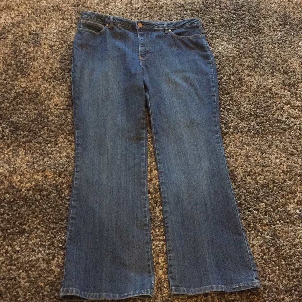 Denver Hayes Ladies Blue Denim Jeans Stretch Plus Size 16 x 32